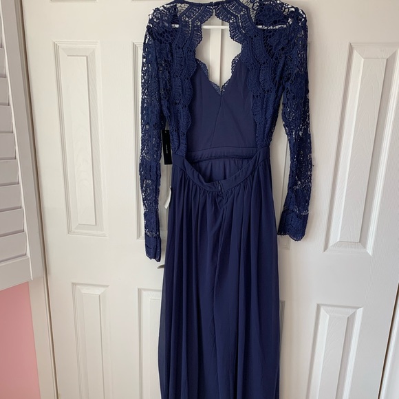 Navy Blue Gown - Picture 2 of 2